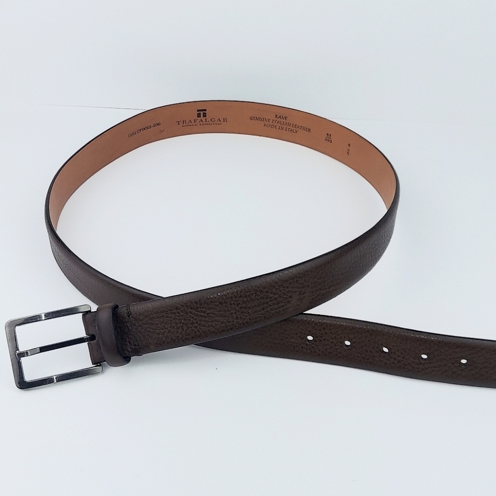 Trafalgar Men's Brown Leather Kane Belt 42 - Picture 8 of 9